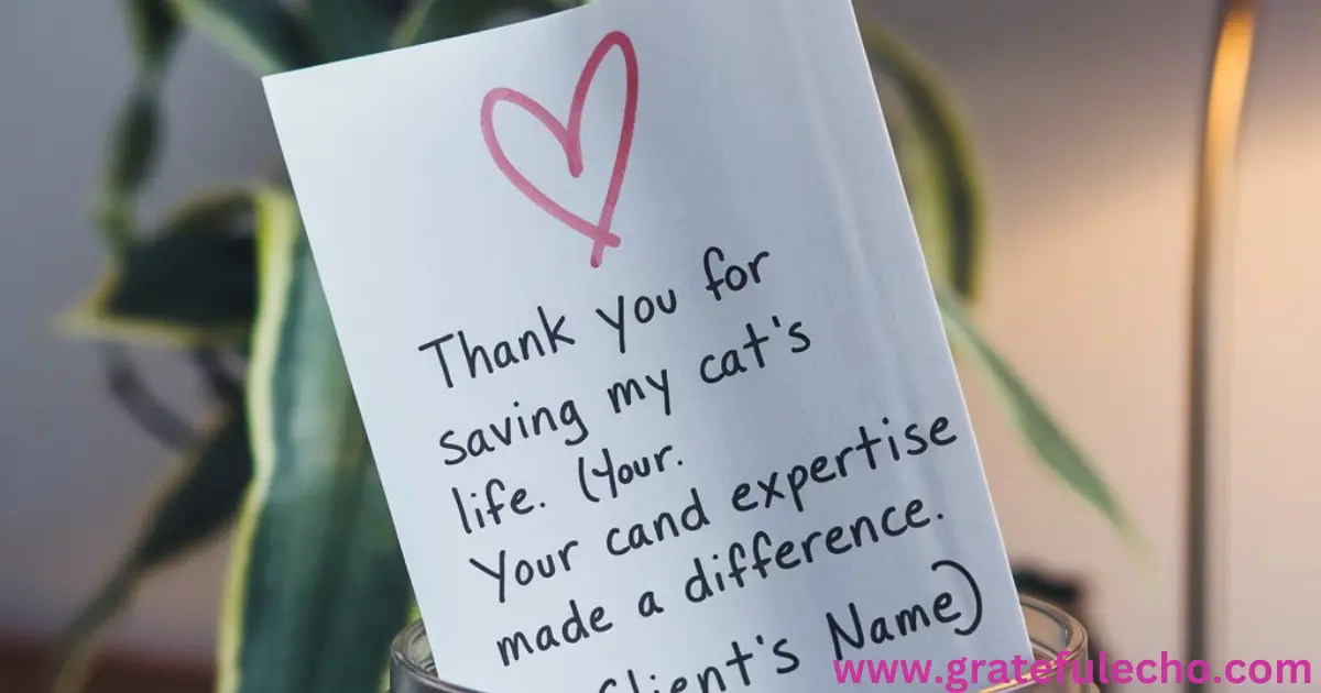 38 Heartwarming Veterinarian Thank You Note Example Messages