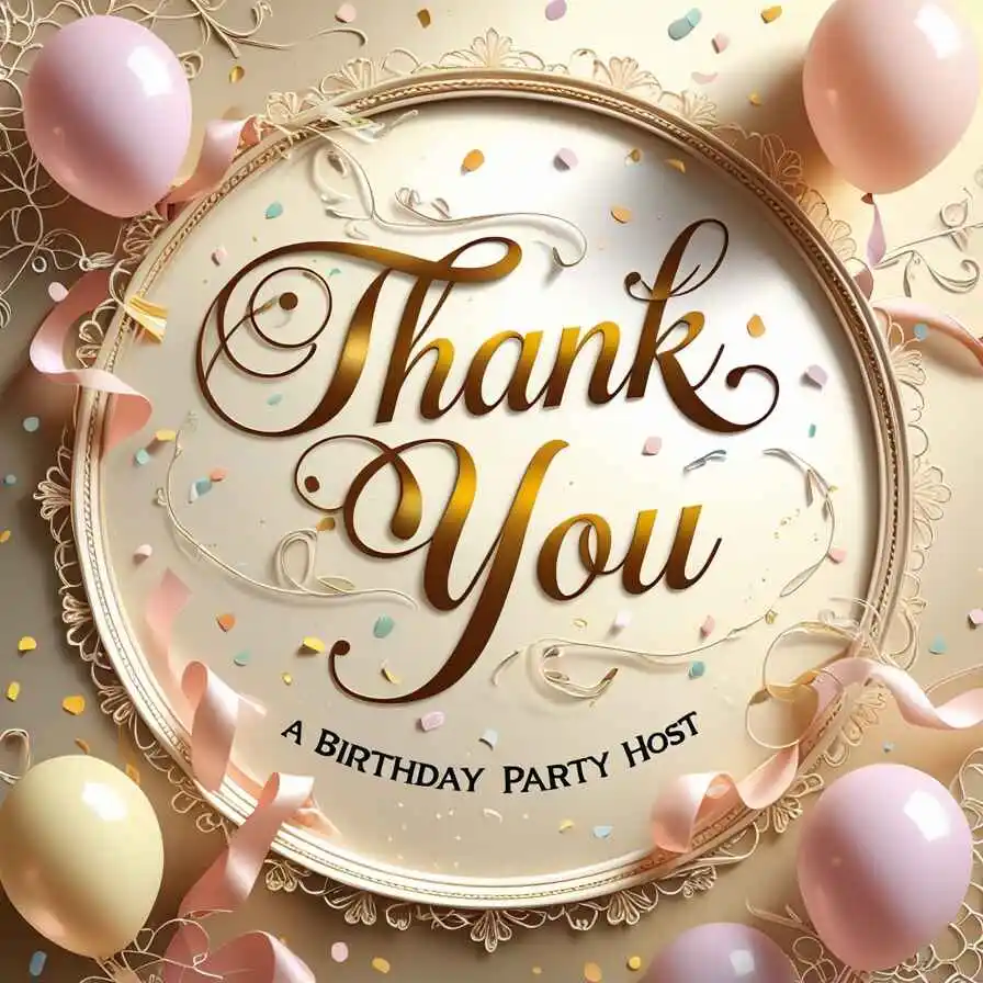 Thank You Message for Birthday Party Host